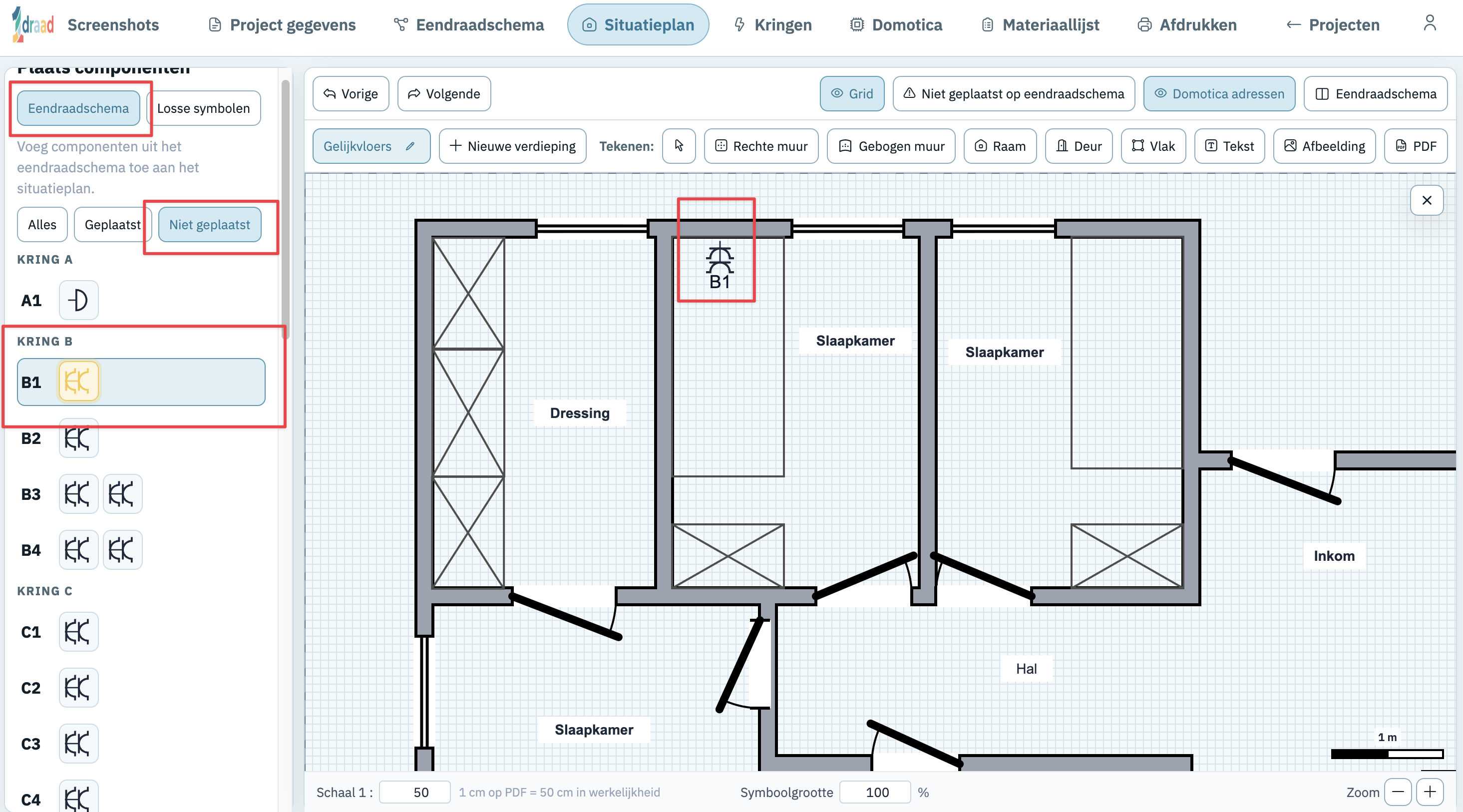 Stap 3: plaats symbolen