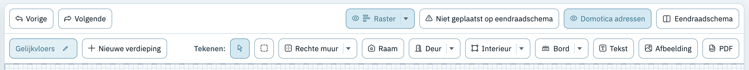 werkbalk situatieplan